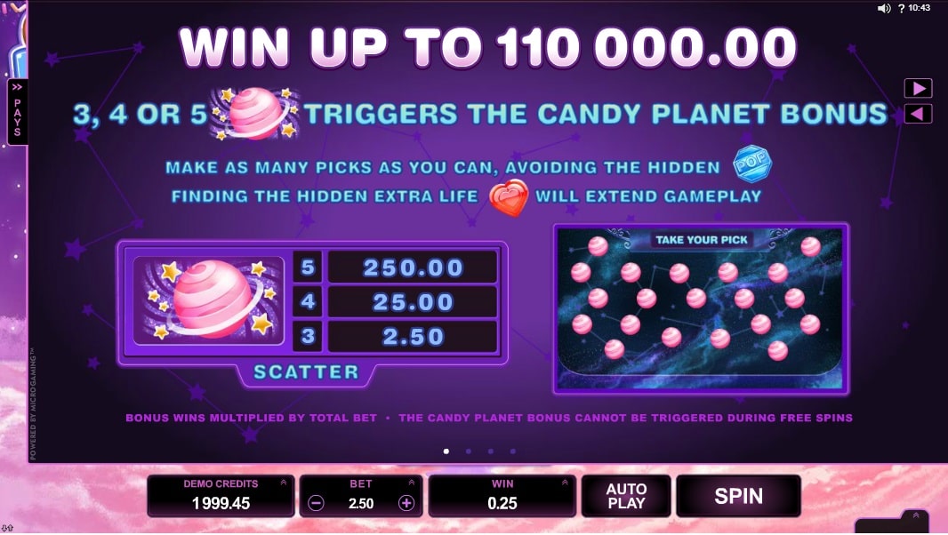 Бонусы Candy Dreams